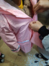 牧萌兒童雨衣男女童小學(xué)生帶書包位中大童上學(xué)卡通雨披 馬卡龍粉 XL 曬單實拍圖