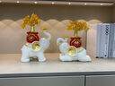 冠珺號發(fā)財樹(shù)創(chuàng  )意大象擺件客廳電視柜酒柜輕奢招財裝飾喬遷之喜搬家禮物 福財水晶元寶對象【大號一對】 曬單實(shí)拍圖