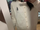 矜持范秋季韓版外套內(nèi)搭小熊刺繡針織衫女長袖短款小香風(fēng)溫柔開衫上衣女 杏色 S 曬單實拍圖