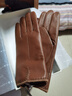 瑪麗亞·古琦（MARJA KURKI）純色綿羊皮手套女保暖 冬季真皮手套可觸屏 時(shí)尚簡(jiǎn)約針織內襯 軟糖色 M 曬單實(shí)拍圖