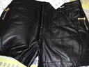 木榮皮短褲女秋冬2025新款高腰寬松直筒短PU短皮褲百搭外穿打底靴褲子 黑色 2XL (建議118-128斤左右) 曬單實(shí)拍圖