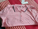 尚夢(mèng)錦品牌冰絲短袖t恤女夏裝新款時(shí)尚洋氣中年寬松速干上衣女士polo衫 粉色 女2XL(適合120斤-129斤) 曬單實(shí)拍圖