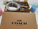蔻馳（COACH）男士皮帶真皮寬版商務(wù)黑色印花腰帶字母針扣頭 黑色印花槍色版扣大C扣 120cm 曬單實(shí)拍圖