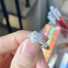 FR求婚鉆戒豪華群鑲1克拉效果鉆石戒指18K金結(jié)婚訂婚戒指七夕節(jié)禮物 主鉆10分 FG色 請備注指圈號或聯(lián)系在線客服備注 曬單實拍圖
