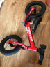 永久儿童平衡车无脚踏滑步车2-4岁宝宝双轮滑行车儿童礼物两轮车 [竞技款]铝架+六星辐条轮 红色 实拍图