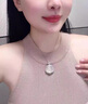 法優(yōu)曼新中式冰種佛公玉髓吊墜純銀項鏈女玉墜大肚佛笑佛玉佛七夕禮物 高冰佛公吊墜【鑲銀托】配十字鏈 曬單實(shí)拍圖