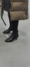 Bata时装靴女冬商场新款粗跟软底羊皮舒适通勤短筒靴AIR48DD3 黑色-单里 37 晒单实拍图