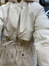 皮爾卡丹（pierre cardin）派克服女加絨加厚外套2025冬裝季新款韓版小個子棉襖棉衣棉服 米白色 L 110-125斤 曬單實拍圖