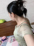 燕潯薄荷曼波風印花掛脖連衣裙女夏季不規(guī)則開叉中長裙純欲修身包臀裙 綠色 L (建議110-125斤) 曬單實拍圖