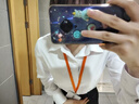 dp白色長(cháng)袖襯衫女職業(yè)裝工裝修身免燙100純棉襯衣商務(wù)正裝工作服 DP01【方領(lǐng)】暗門(mén)襟 39 曬單實(shí)拍圖