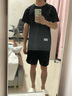 NASA WASSUP純棉短袖t恤男士夏季潮牌漸變色半袖男生設計感小眾涼感透氣體恤T 黑色 L （100-115斤） 曬單實拍圖