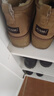 AU&MU澳洲冬季女士羊皮毛一體雪地靴防滑純色厚底加絨短筒靴東北棉鞋子 栗色 【羊皮毛一體】610 36 U5 曬單實(shí)拍圖