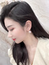 紀詩(shī)哲（GIEVSZHE）正品珍珠耳環(huán)女時(shí)尚簡(jiǎn)約耳扣網(wǎng)紅氣質(zhì)耳飾品生日禮物送女友 珍心愛(ài)你【玫瑰金白珍珠】 曬單實(shí)拍圖