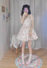 蝶嬌諾（DIEJIAONUO）碎花連衣裙女裝2024年夏季新款韓版粉色溫柔風(fēng)純欲顯瘦短裙子女夏 粉色 M 曬單實(shí)拍圖
