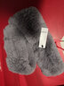 江南故事獺兔毛整皮清新皮草圍巾短款毛領(lǐng)圍脖女士百搭純色毛領(lǐng)子 PC106 灰色 曬單實(shí)拍圖