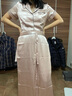 MANITO/曼尼陀 Authentic女士桑蠶絲短袖長(cháng)褲睡衣家居服 甜藕粉+黑 S 曬單實(shí)拍圖