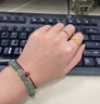 美脂潤 翡翠手鏈 圓珠玉手鏈飄綠冰糯玉手串約10mm單圈玉石手鏈附送證書 油青款 單珠約10mm 曬單實拍圖