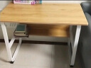 木以成居电脑桌简易书桌办公学习桌双层书架桌子黄梨木色1米LY-41390100YB 实拍图