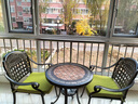 有庭戶(hù)外桌椅鑄鋁桌椅陽(yáng)臺庭院桌椅大理石瓷花園桌椅鋁合金五件套室外 65cm如意瓷磚圓桌+2張正格椅 曬單實(shí)拍圖
