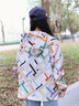 TOMMY HILFIGER【收腰連帽】秋冬女潮流休閑戶外運(yùn)動滿印寬松夾克外套43322 多色0K4 XS （推薦：80-100斤） 曬單實(shí)拍圖