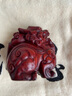 沐恩 印度小葉紫檀手把件小擺件高油密老料 站立貔貅48*42*36mm  曬單實(shí)拍圖