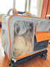 MamyPets外出便攜寵物拉桿箱行李箱貓包航空箱小型犬防應激貓咪雙肩背包  灰色收音機拉桿包【一包四用】 曬單實(shí)拍圖
