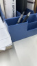 得力(deli)4联带笔筒多功能桌面档案收纳盒文件框栏篮盘书立架 办公室用品多层文件置物架资料架子镂空蓝色78981 实拍图