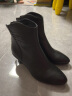 Bata时装靴女冬商场新款粗跟百搭羊皮通勤软底短筒靴AIR47DD3 黑色-单里 37 晒单实拍图