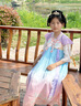 愛寶適兒童漢服女童夏裝古裝連衣裙中國風女孩兒童節(jié)禮物演出服S681 粉黛紫 150 碼【建議身高135-145cm】 曬單實拍圖