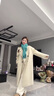 GARNUO高級感赫本風(fēng)黑色毛呢外套女中長款2025新款秋冬季小個子呢子大衣 燕麥色【常規(guī)內(nèi)里】 S 【80-100斤】 曬單實拍圖
