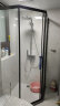 东鹏（DONGPENG）淋浴房钻石型移门整体一体浴室玻璃淋浴隔断家用洗澡间干湿分离 【雅黑】900*1000*2050 实拍图