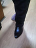 富貴鳥(niǎo)品牌單鞋2025春秋季新款牛皮低跟小皮鞋英倫尖頭軟皮高跟媽媽鞋 黑色FN0215/0066C (跟2.5cm) 39 曬單實(shí)拍圖