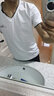 皮爾卡丹莫代爾純棉短袖t恤男v領(lǐng)夏季冰絲薄款半袖體恤雞心領(lǐng)潮流男士衣服 5005白色 M90-115斤 曬單實(shí)拍圖