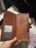 班亞奴（banyanu）錢(qián)包男真皮長(cháng)款簡(jiǎn)約大容量復古頭層牛皮錢(qián)夾2025新款男式商務(wù)皮夾 黃棕色（頭層牛皮）防盜刷 曬單實(shí)拍圖