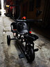 哈富龍（HAFULONG）兒童三輪車雙人雙座寶寶腳踏車雙胞胎手推車嬰兒輕便溜娃童車大號 黑色雙人航空輪+安全帶+后筐 曬單實拍圖