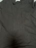 艾路丝婷夏装短袖T恤女上衣韩版修身圆领纯色棉体恤TX3361 黑色 170/92A/XL 实拍图
