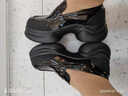 他她（TATA）休閑厚底樂(lè )福鞋女鞋淺口單鞋小皮鞋秋季新款 黑色 39 曬單實(shí)拍圖
