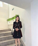 她芙（tafu）品牌女裝小香風(fēng)連衣裙女2025年春秋新款收腰顯瘦名媛氣質(zhì)小黑裙 黑色 M 曬單實(shí)拍圖