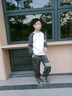 G.DUCKKIDS兒童裝男童秋裝套裝春秋款2025新款中大童秋季運動(dòng)衛衣男孩帥氣潮 深灰 150cm 曬單實(shí)拍圖