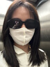 PRADA普拉達(dá)潮流窄方形氣質(zhì)女高級感防曬墨鏡眼鏡0PR 17WSF 1AB5S0黑色鏡腿 曬單實拍圖
