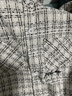 BJHG不計后果秋季小香風高級感刺繡格紋粗呢夾克男潮牌寬松情侶外套 霜白色 M M（120-140斤） 曬單實拍圖