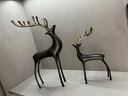 阿姆羅生財有鹿全銅擺件  家居客廳玄關(guān)酒柜裝飾品 辦公室桌面工藝品 青古拉絲全銅《生財有鹿》一對 曬單實(shí)拍圖