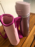 Bolikin杯套通用象印保溫杯套帶背帶水杯袋斜挎水杯套保護套防摔兒童杯套 新款背帶杯套粉色 480-500ml 曬單實(shí)拍圖
