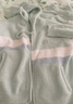 蕉內絨絨5系情侶睡衣男女士加絨加厚拼色家居服套裝連帽開(kāi)衫款秋冬季 【女士開(kāi)衫】石綠拼色 M 曬單實(shí)拍圖