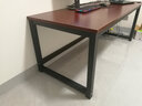 梵友（FANYOU）【24H閃發(fā)】電腦桌家用臺式書(shū)桌簡(jiǎn)約辦公桌學(xué)習桌簡(jiǎn)易雙人桌子 黑架+柚木(25mm厚) 長(cháng)180寬80高74CM  加固型 曬單實(shí)拍圖