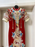 枝己秀禾服新中式2025新款情侶裝結(jié)婚禮服敬酒服古裝新娘嫁衣龍鳳褂 8303旗袍（僅女裝） M 曬單實拍圖