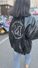 MLMR MY LIFE MY RULES新款寬松PU潮高街長(cháng)袖外套男女情侶短外套皮衣夾克M233P3002 黑色 XL 185 曬單實(shí)拍圖