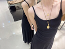 傳呈吉瑞向陽(yáng) 999足金鉆石吊墜套鏈 古法黃金項鏈女 金重約8.83克【訂貨】 曬單實(shí)拍圖