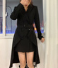 AUI 西裝套裝女春2022新品歐洲站設(shè)計(jì)感氣質(zhì)女裝歐貨潮西服裙子兩件 黑色 S 曬單實(shí)拍圖