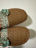 Kenniter拖鞋女居家夏季竹編亞麻拖鞋家居地板情侶家用藤草席室內涼拖鞋男 包頭抹茶綠（小花） 37-38 曬單實(shí)拍圖
